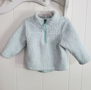 Wonder Nation 2T blue Sherpa half zip sweater